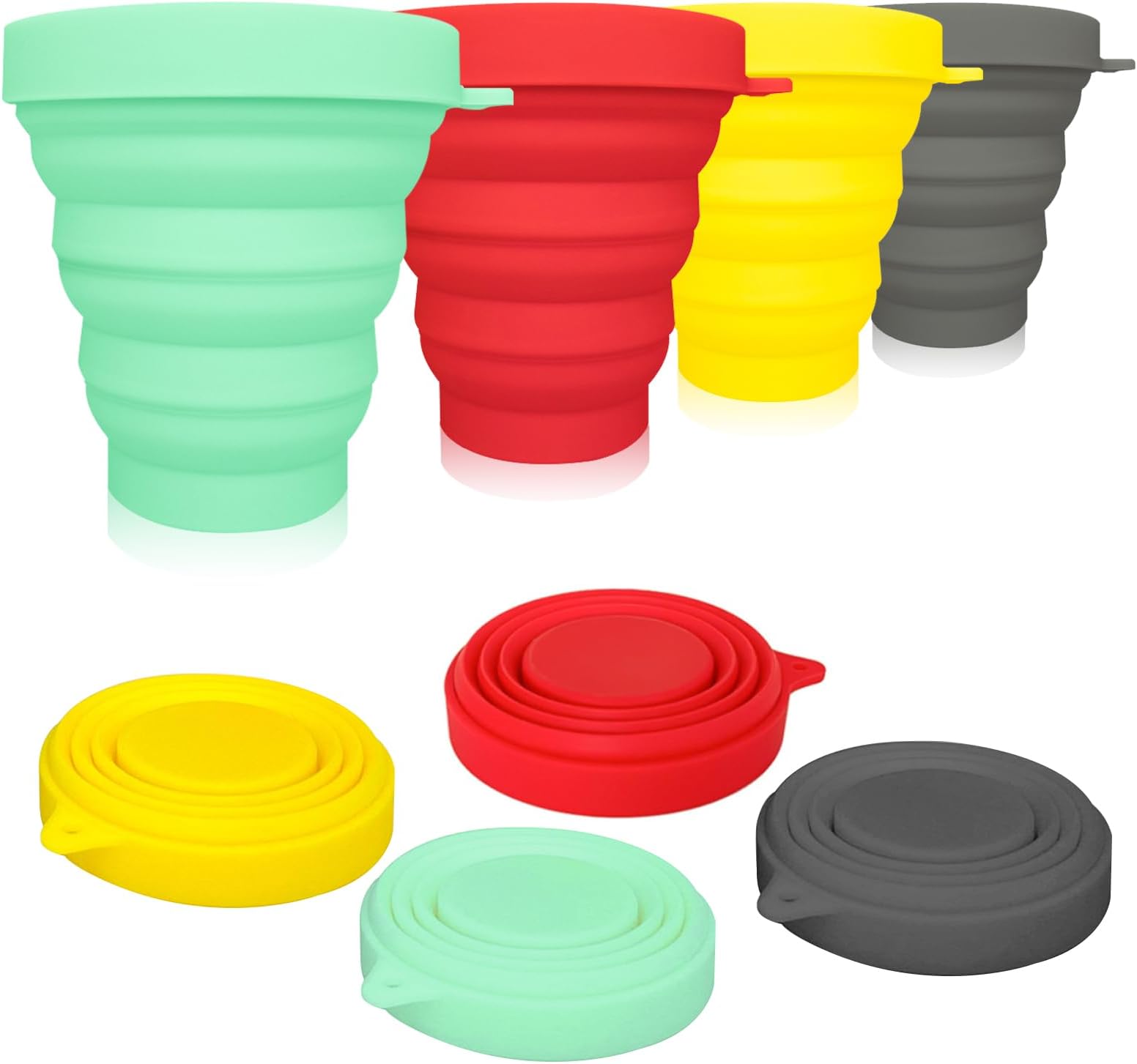 Kunststoff Versenkbare Faltbecher Teleskop Zusammenklappbare Outdoor-Reise .dp - Foto 2