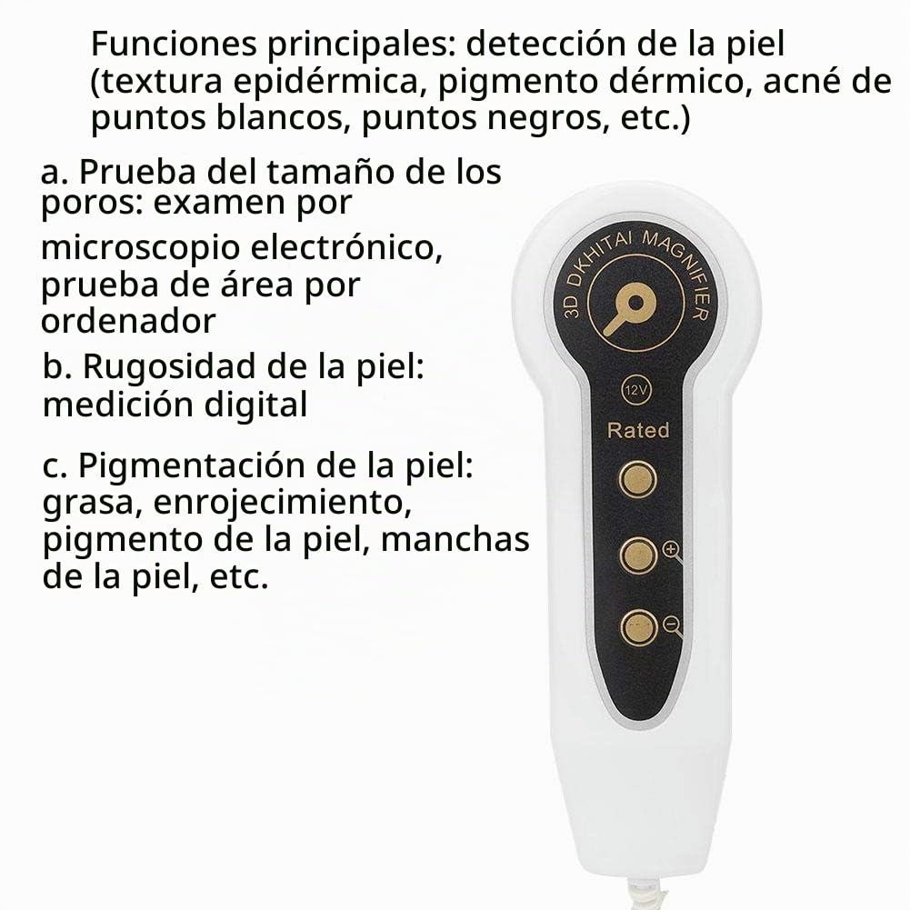 【Venta del día de la madre】Pangding Detector de Cuero cabelludo, Profesional 50X 200X Folículo capilar Facial Cuerpo Analizador de Piel Microscopio Cuidado de la Piel Máquina de Salud Herramienta