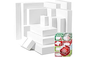 24 Xmas Box with Lids for Large Clothes & 80 Xmas Tag...
