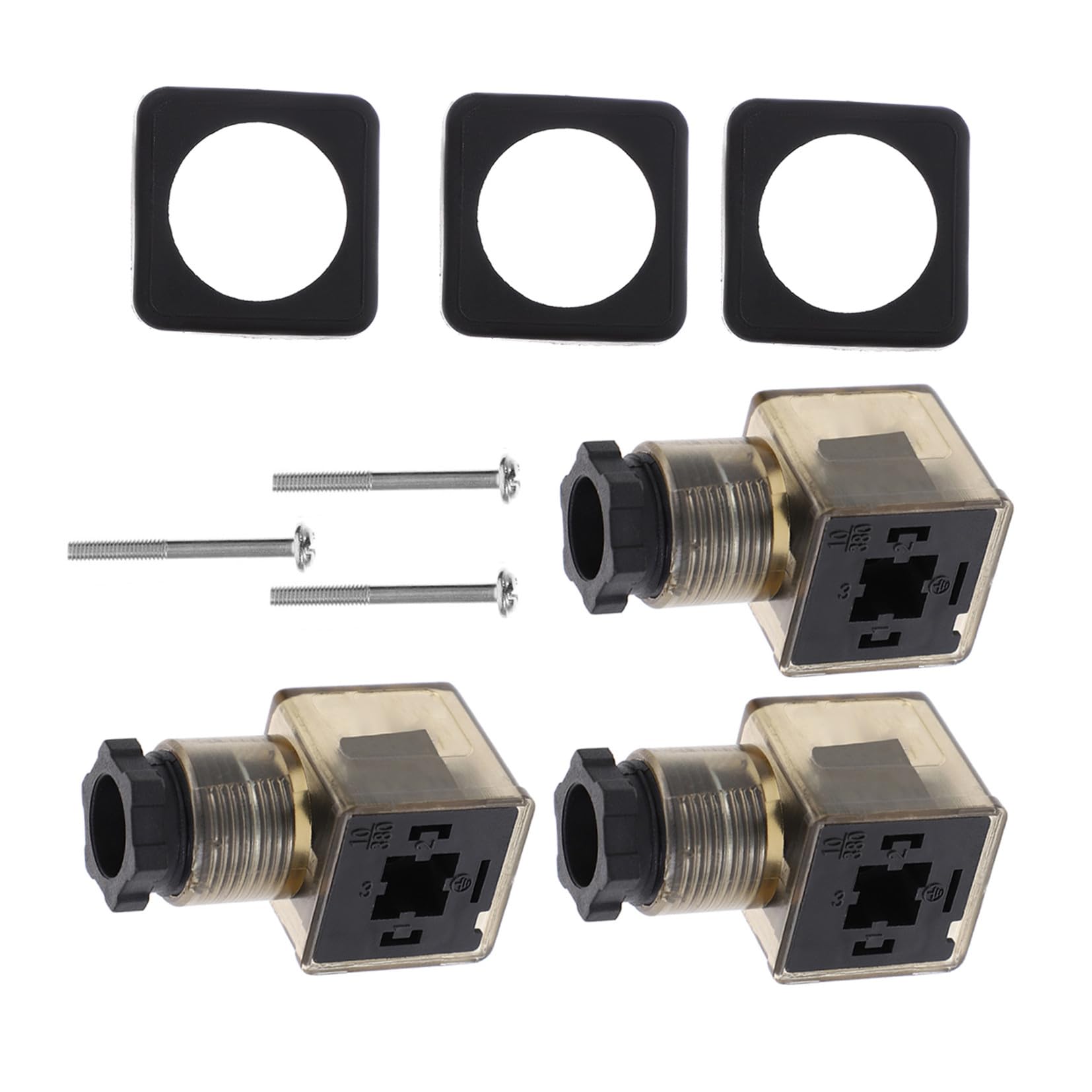 Conector de pines para válvulas solenoides de agua con indicador luz 6 piezas de caucho Mobestech