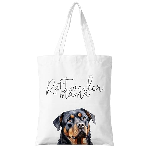 Dog Mama Canvas Tote Bag for Women, Dogs Lover Gift