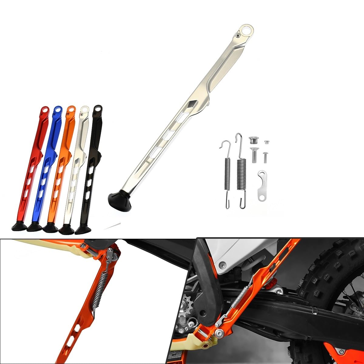 Moto Cavalletto Laterale Molla for cavalletto Laterale for cavalletto da Motocross(Noir)