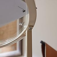 Vista 4 de VINGLI Mesa de Centro de Vidrio, Mesa de Centro Redonda de 25.6", Mesas de Centro de Vidrio Transparente para Sala de Estar, Mesa de Centro de 2