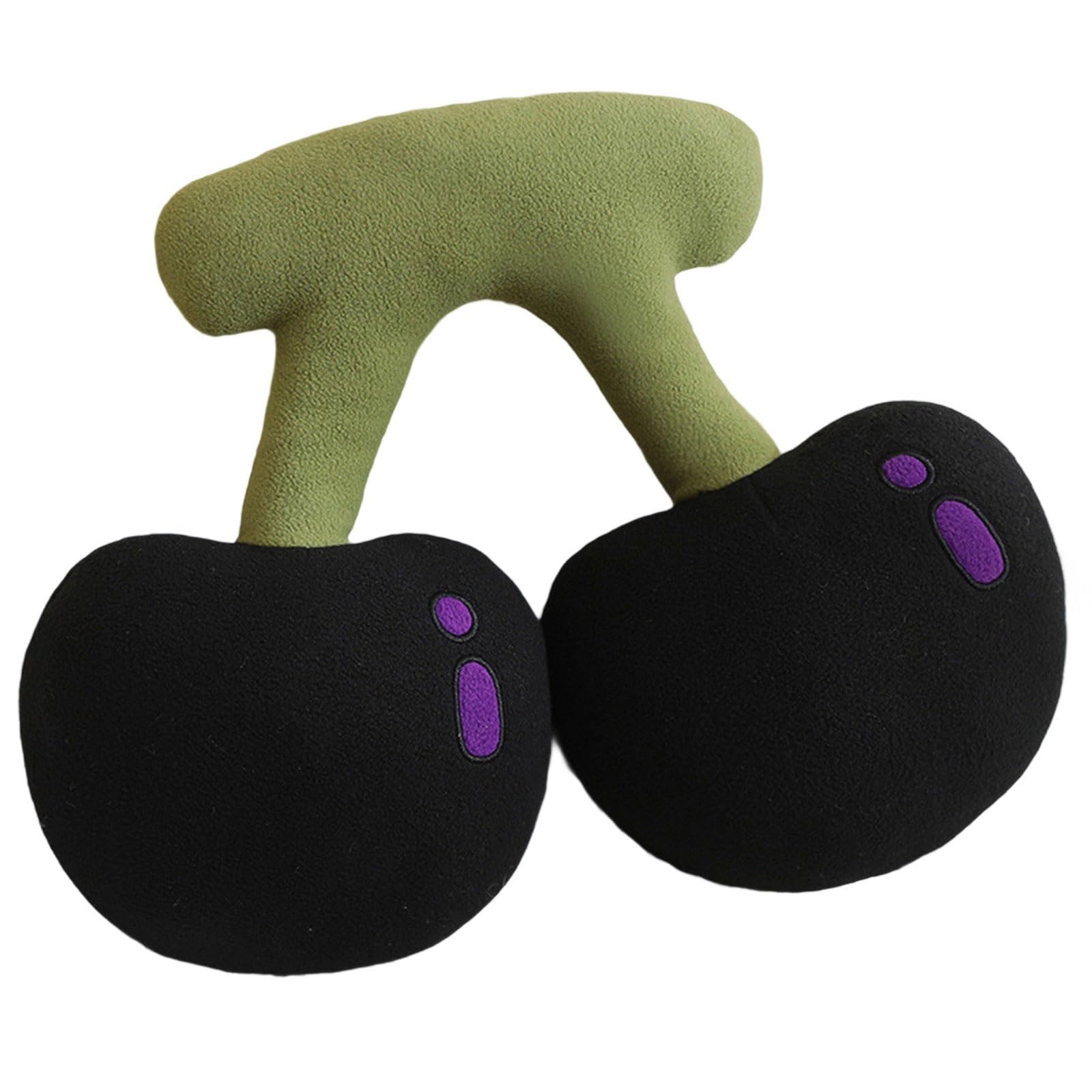 Zbiianxer Girls Black Lovely Cherrys Designs Decorative Pillow Plush Cushion Living Room Accent Bedroom Decoration