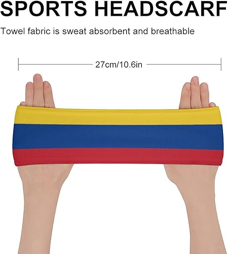 Miniatura 2 de CBBYY Diademas deportivas con bandera de país para mujer, bandas ajustables para el sudor, absorben la humedad, para hombres, para deportes,