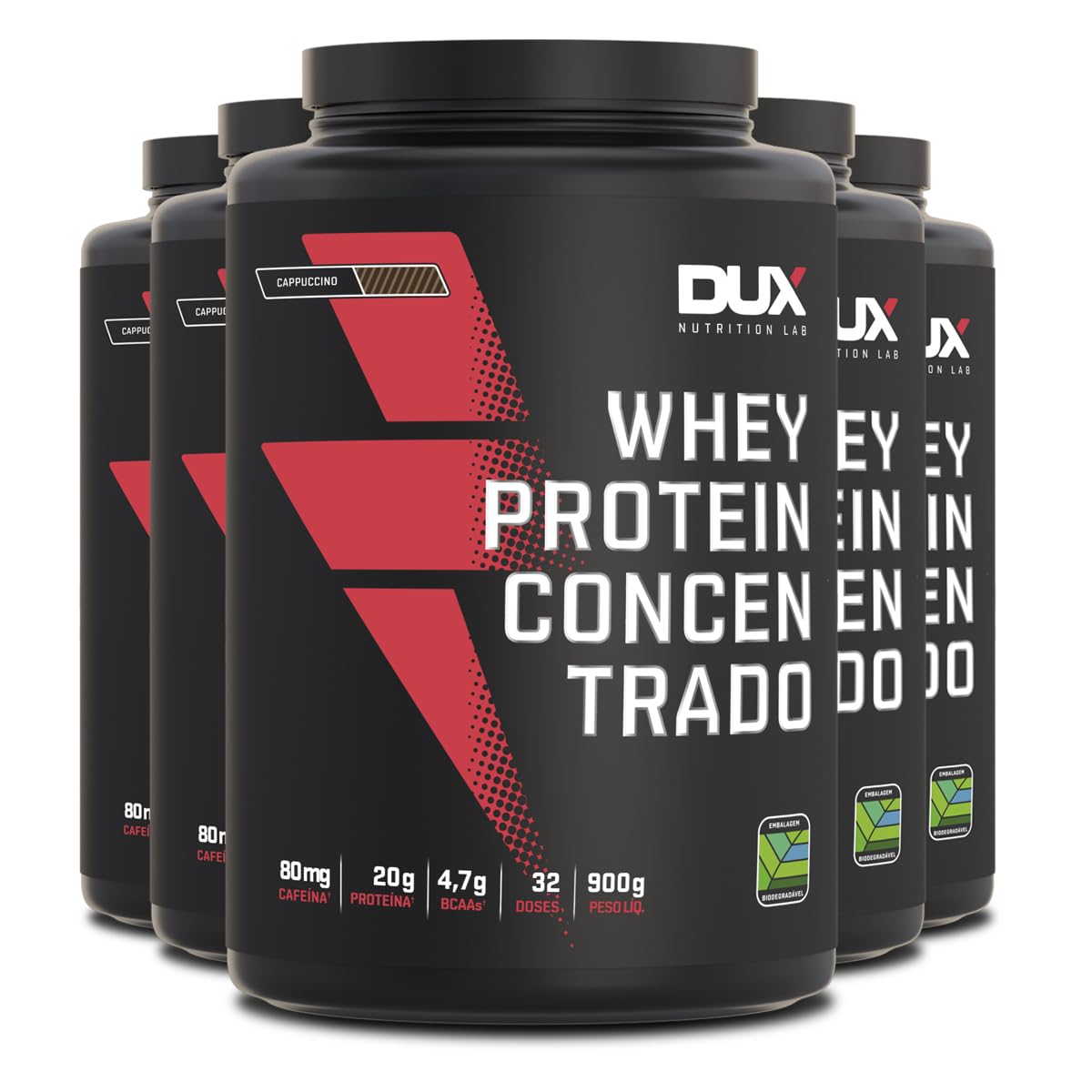 Kit 5 Whey Protein Concentrado Dux Cappuccino 900g em promoção! Veja a oferta e mais achadinhos de Vitaminas & Suplementos 2 Hoje é o melhor dia para comprar Kit 5 Whey Protein Concentrado Dux Cappuccino 900g com aquele preço maroto! Promoção! Aproveite a oferta! 2