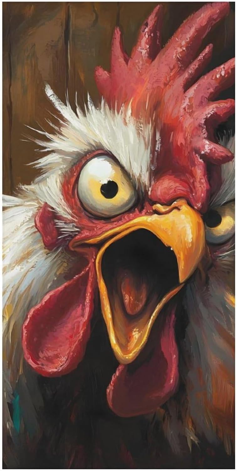 Angry Rooster Head Beach Towels Oversized Jumbo Large Yoga Bath Towel for Pool Yoga Swim Body 160x80cm