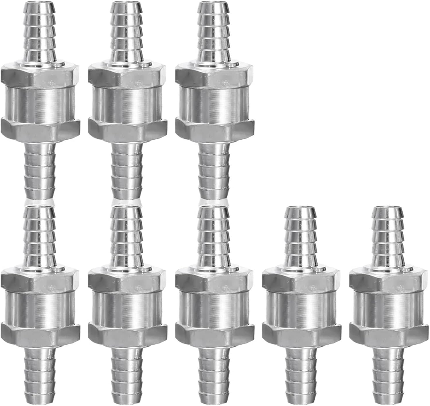 1-Way Check Valve 6/8/10/12MM Aluminium Alloy Non Return Check Valve(4pcs 10mm)