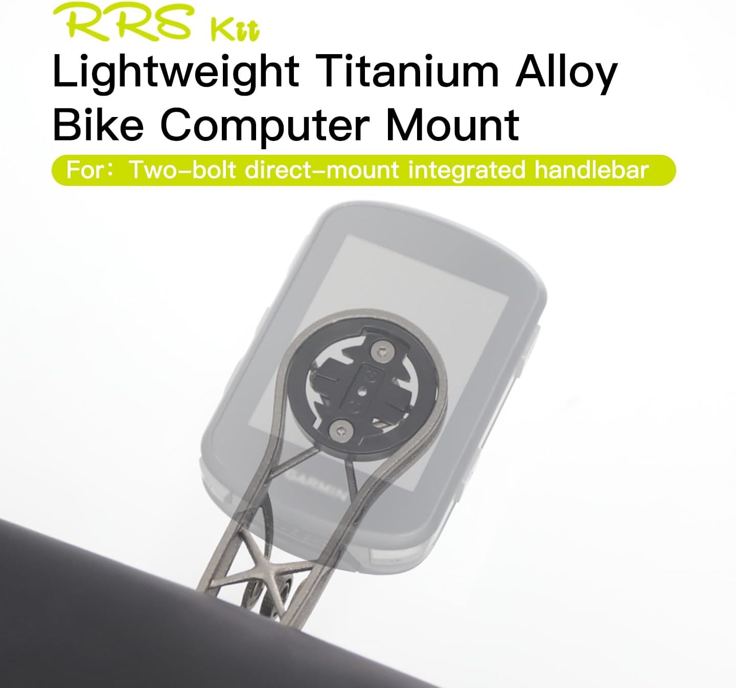 3D Printed Titanium Alloy Bicycle Computer Extended Bracket Suitable for Garmin Universal Base with Gopro Lamp Holder