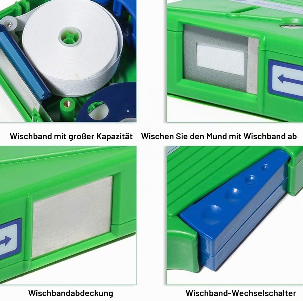 Elfcam – Glasfaser-Reinigungsbox, Reiniger für Glasfaserkabel, SC FC St LC E2000 MPO MTP MTRJ MU, mehr als 550 Reinigungen, Cleaner-Box_500