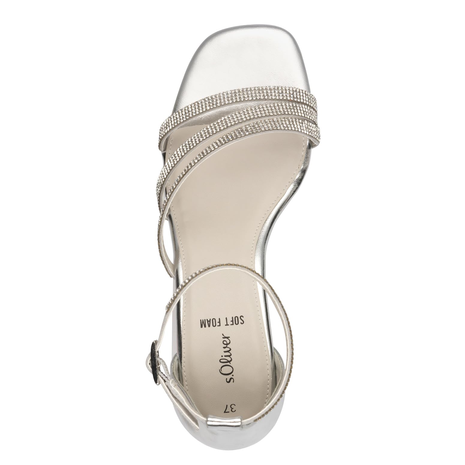 s.Oliver Damen Sandalen mit Absatz mit verstellbarem Riemchen Kleiner Absatz