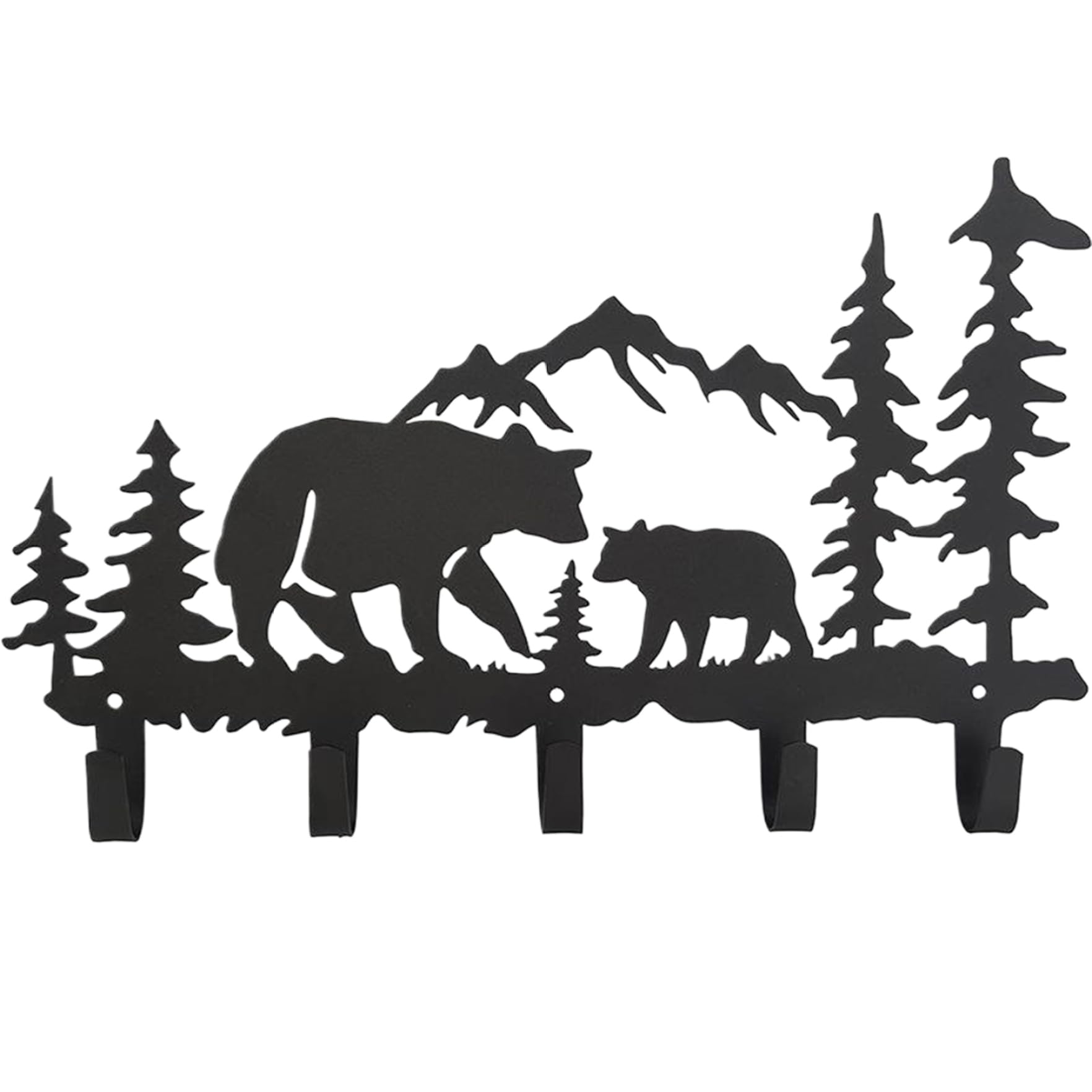 Support mural en fer forgé ours de 40 cm décoratif haut de gamme pour maison