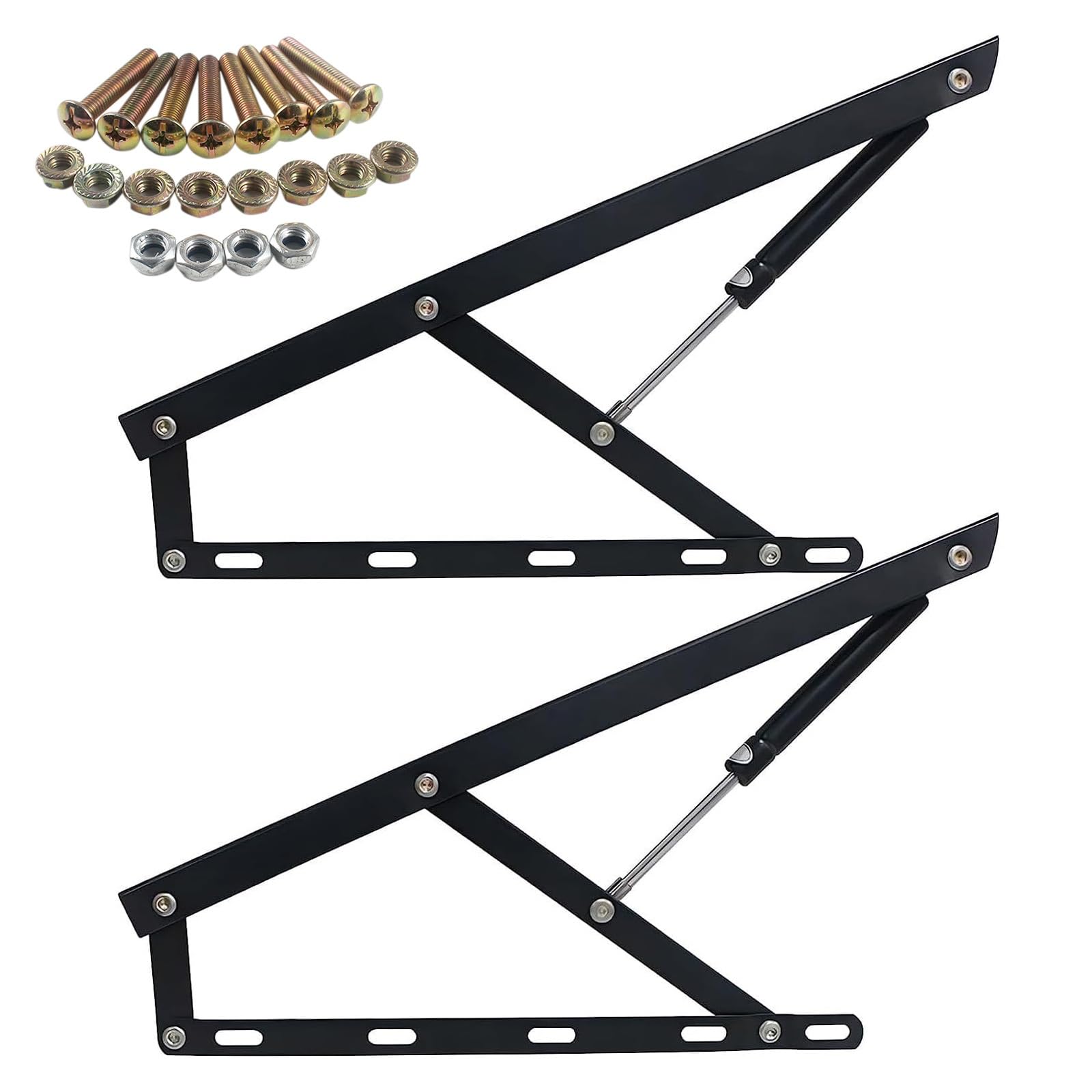Mecanismo hidráulico de elevación de cama con soportes de pistón de gas neumático para camas de almacenamiento, accesorios plegables duraderos para soluciones de ahorro de espacio