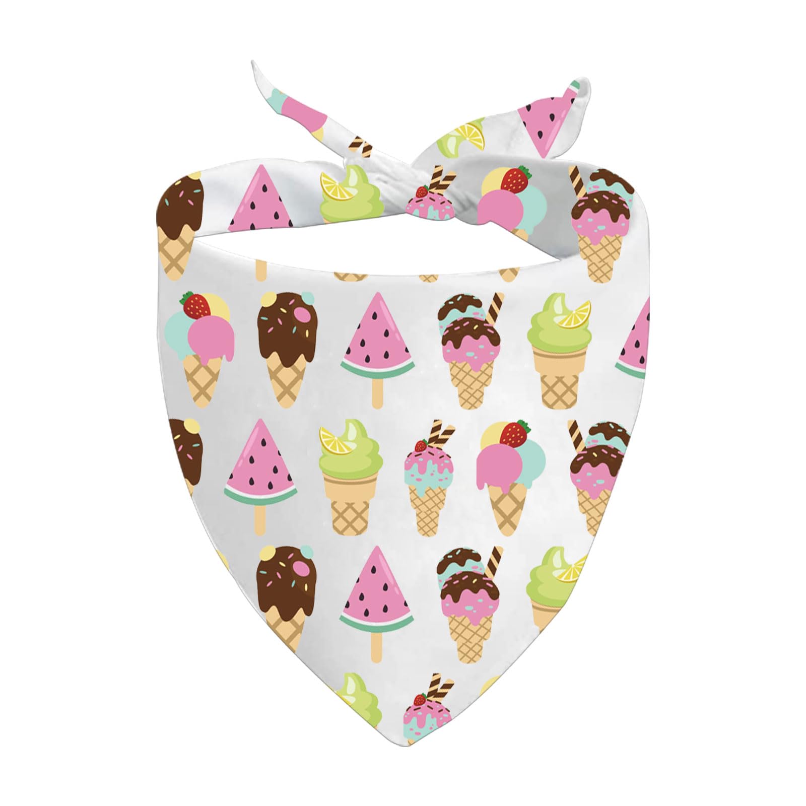 Bandana pour chien crème glacée JXGZSO accessoire de fête d'été