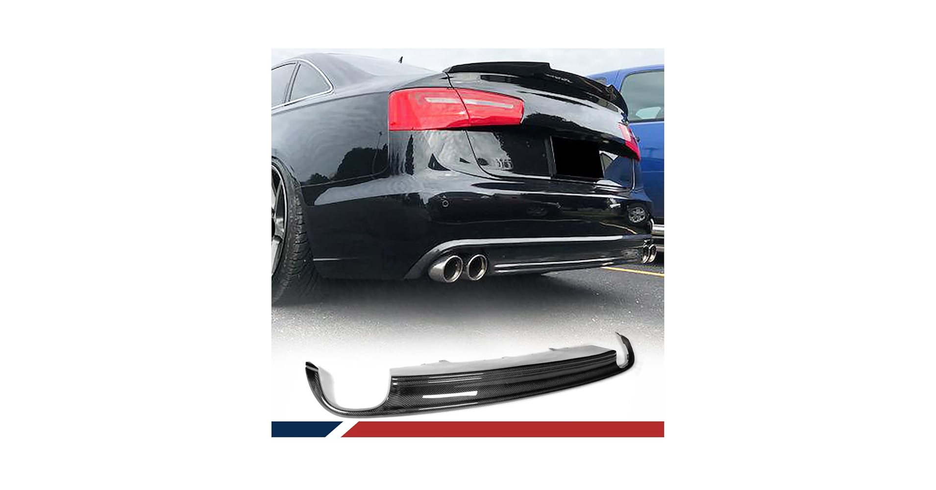 Amazon.com: Carbon Fiber Rear Bumper Diffuser for A6 2013-2015(Non