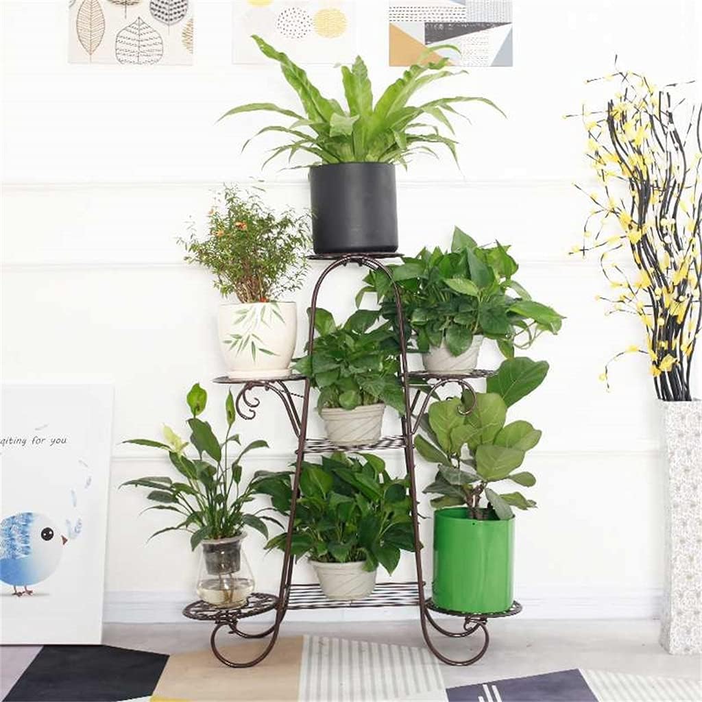 Flower Stand Indoor Multi-story Flower Stand Rack Floor-standing Living Room Balcony Flower Pot Shelves(D)