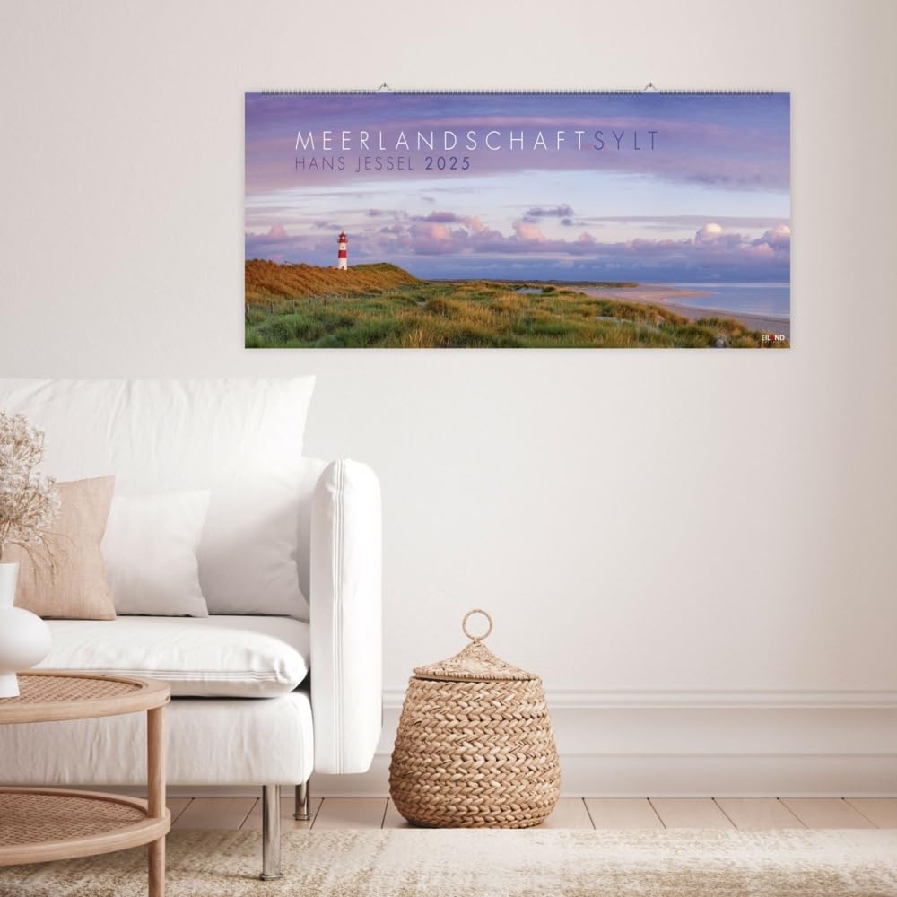 Meerlandschaft SYLT Kalender 2025 - Hans Jessel: Großer Panorama-Wandkalender mit Fotos des bekannten Künstlers Hans Jessel. Meereslandschaften eingefangen in einem XXL-Fotokalender.