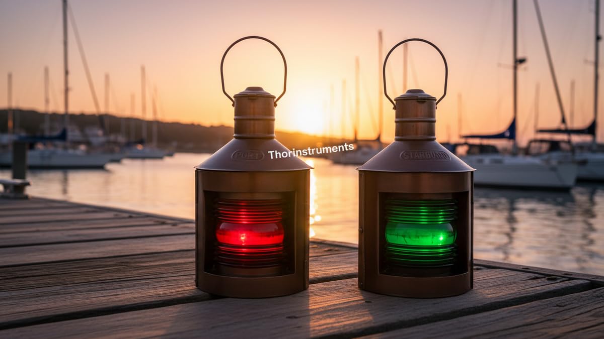 スターボード・ポート　オイルランタン　2点セット アンティーク Amazon.com: Metal Port & Starboard Lanterns ~ Set of 2 ~ Ship Oil