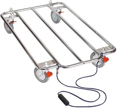 ProSelect Kennel Karts Heavy-Duty Steel Chrome Carts with Wheels Designed to Move Kennel Cages Around Grooming Shops, Animal Clinics, Shelters, or Rescues