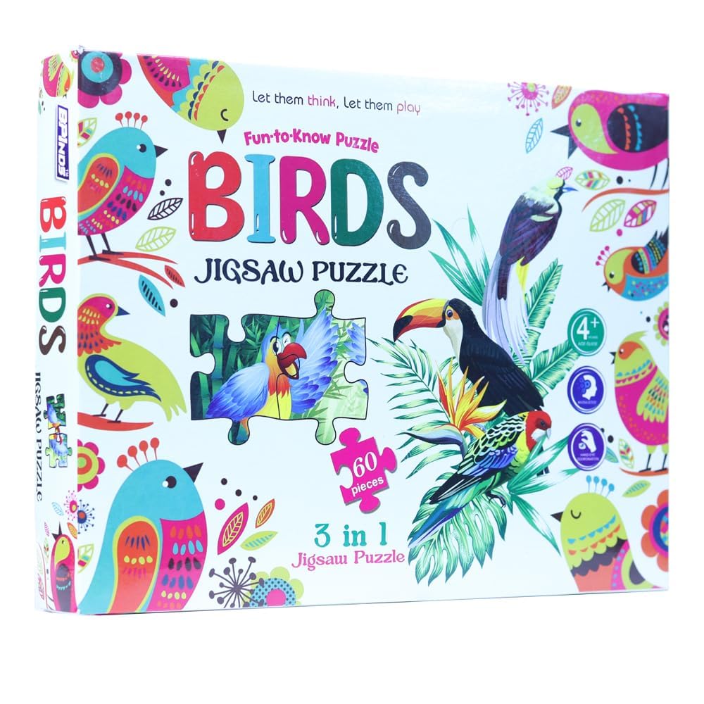 Buy Look At Birds 3 in 1 Jigsaw Puzzle for Kids Multiple Birds