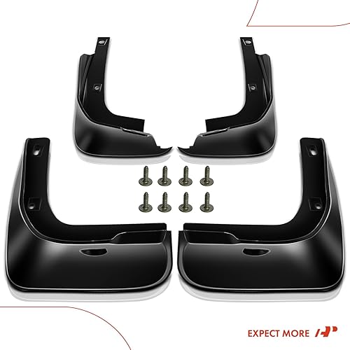 Miniatura 8 de A-Premium Juego de 4 guardabarros con accesorios de hardware compatibles con Toyota Corolla (E140), 2009-2013, solo sedán, delantero y trasero (lado