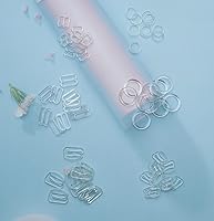 Vista 6 de Sowaka 60 ganchos para correa de brasier, de nailon, diferentes estilos, varios tamaños, pequeños, para bikini, bikini, ajuste de clip, ganchos