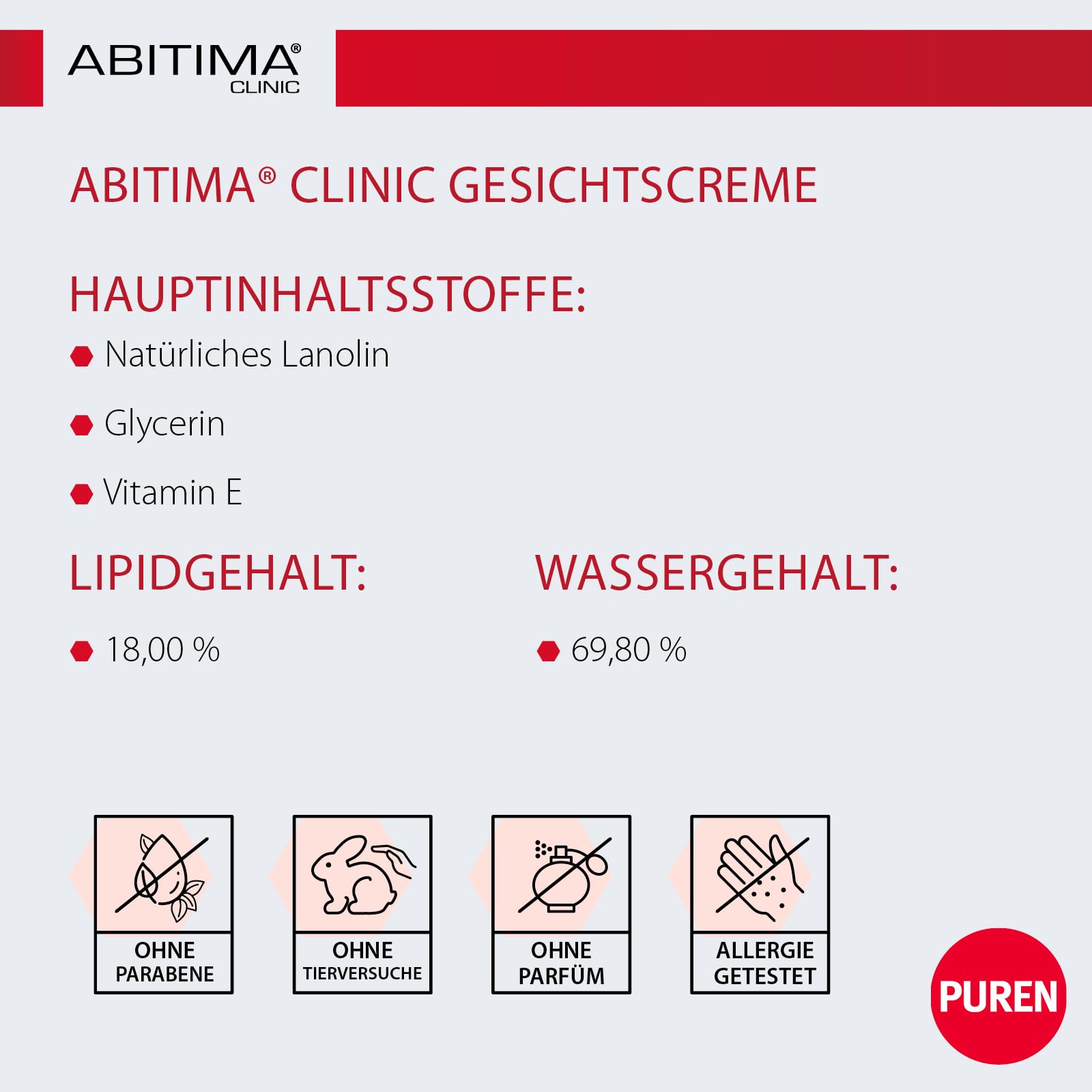 CLINIC Gesichtscreme 1000 ml – bei trockener Haut, beruhigt irritierte Haut, spendet intensive Feuchtigkeit, mit Lanolin, Vitamin E & Glycerin