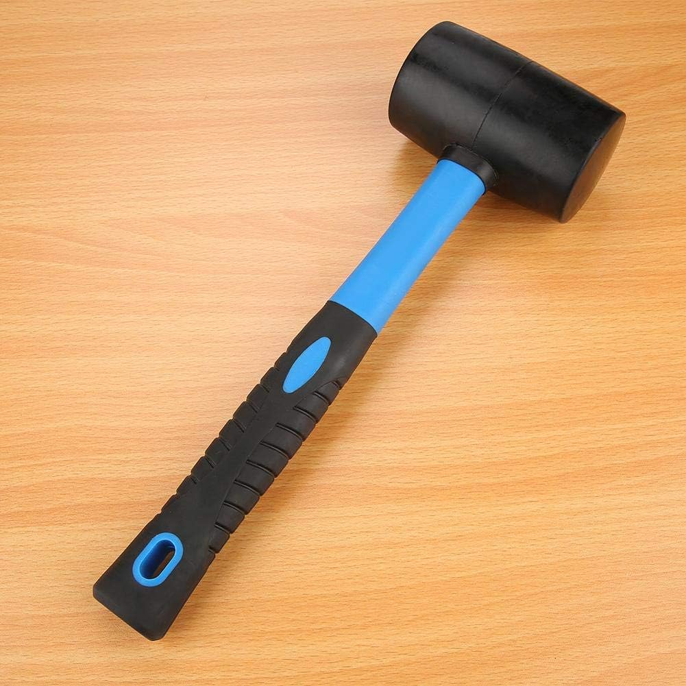 28 oz Rubber Mallet Double-Sided Soft and Hard Face for Woodworking Tools and Fragile Surfaces Blue Black