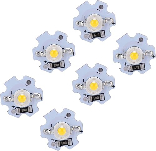 Miniatura 4 de Hyuduo Bombilla LED de chip de 1 W, 5 V, cuentas de luz de 200 lm de brillo, chip de fuente de luz con placa de aluminio para reflector, paquete de