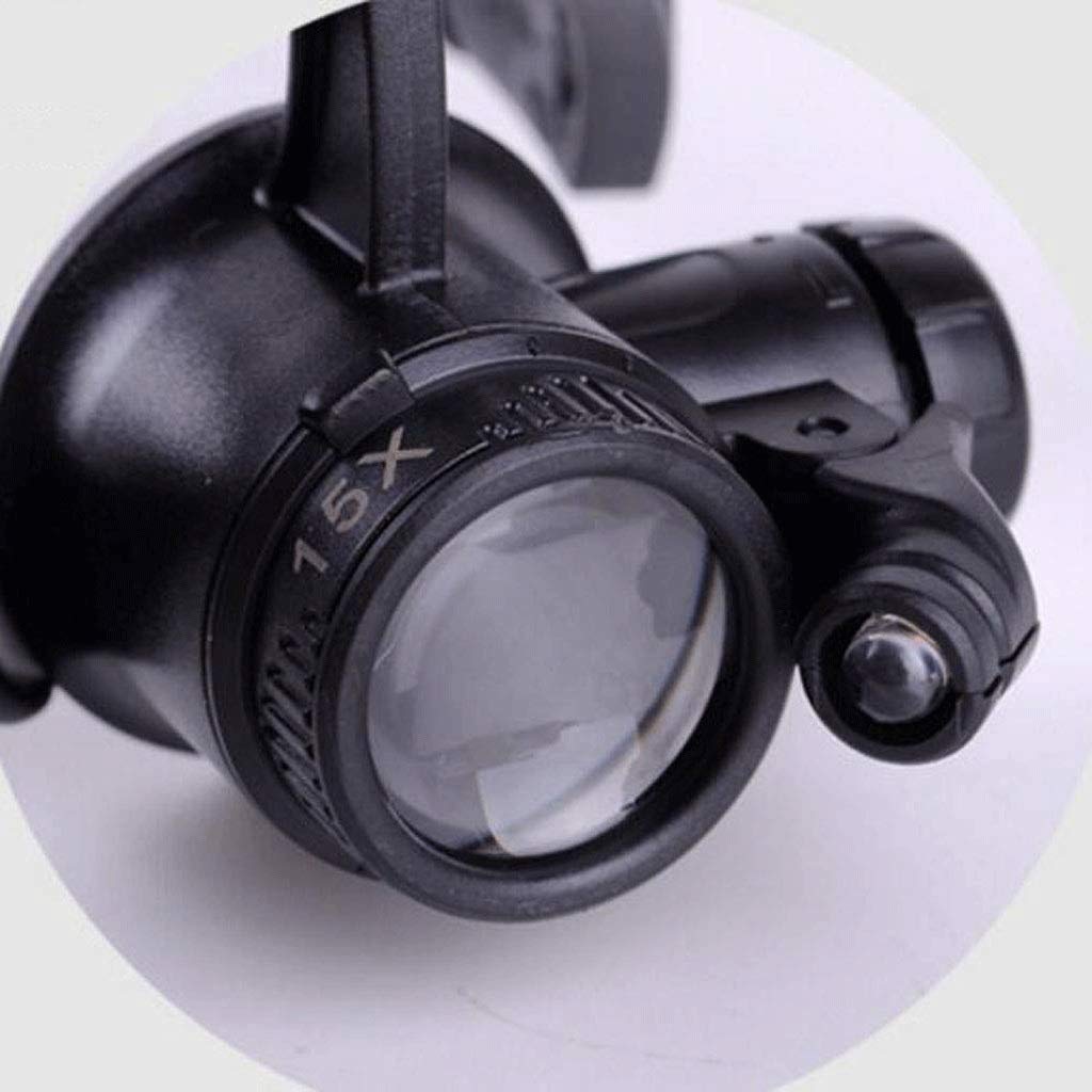 Lupenbrille Lupenbrille mit Licht Stirnband Lupe mit Beleuchtet für Juwelier Reparatur Uhr Stern des Lichts