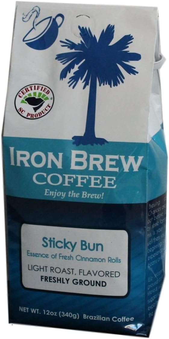Iron Brew Coffee Sticky Bun Ground Coffee, 12 Oz.