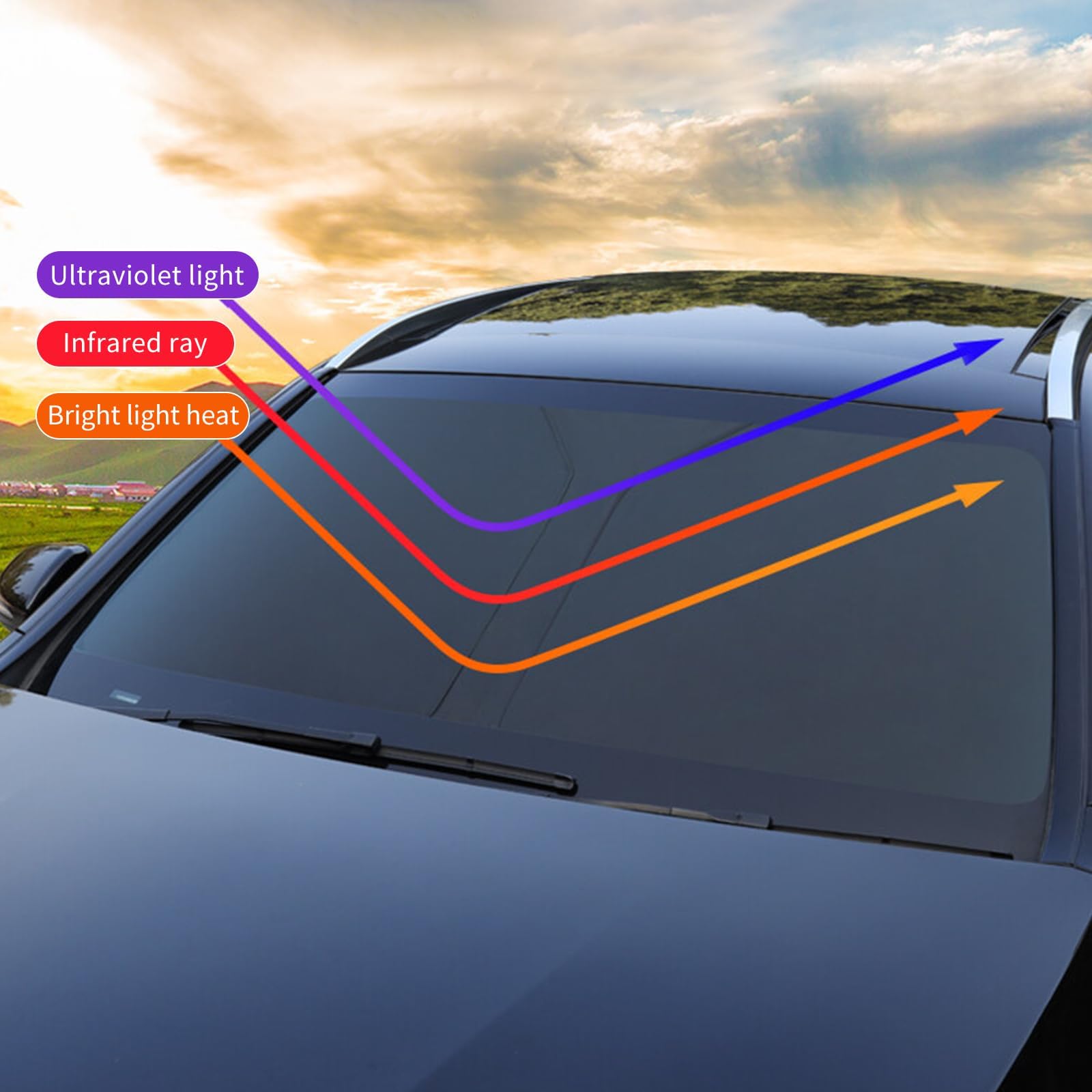 Parasole Parabrezza Termico Per BMW X1 X2 (U10 U11) 2023-2025 - Pieghevole E Riflettente - Protezione UV E Privacy