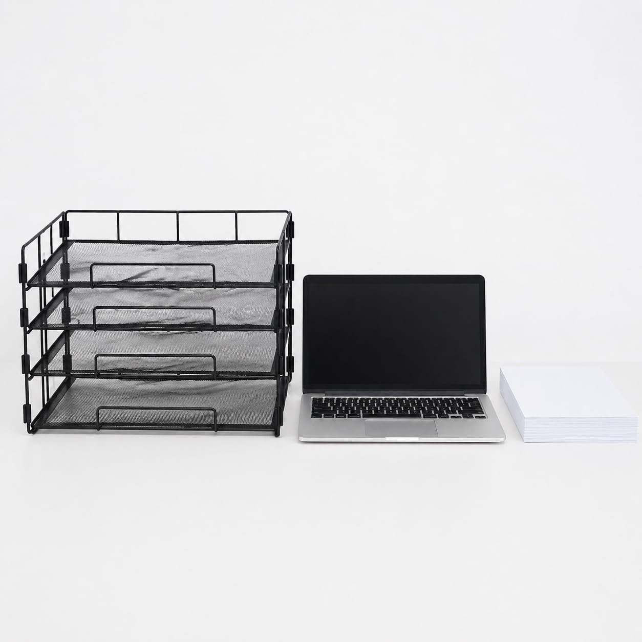Colcolo A4 Metall Ablage Ordner Dokumentenorganizer Briefsortierer Mehrfach für Büro Lernzimmer, White