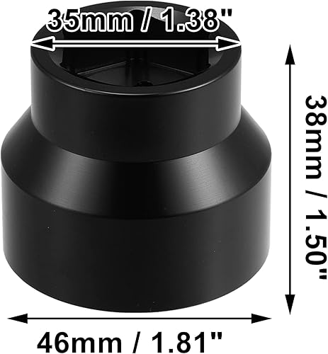 Miniatura 4 de X AUTOHAUX Instalador de extracción de enchufe de tapa de filtro de aceite de combustible de aluminio, 24351.417 in, color negro para Ford 6.0L6.4L