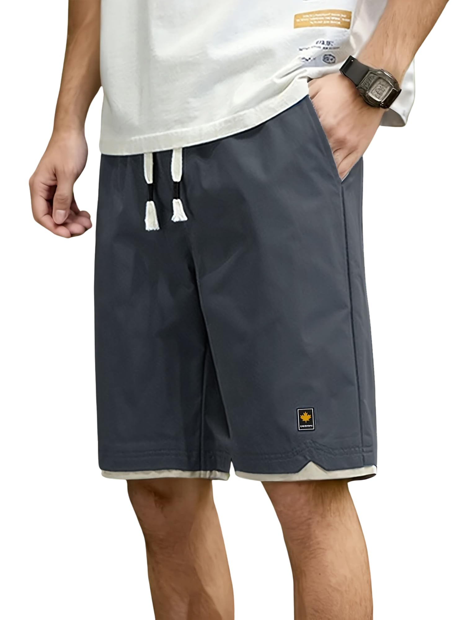 Men's Cotton Shorts | Half Pants | Nikker | Stretchable Lounge Wear (Casual | Summer | Bermuda) (Shorts-35-38)