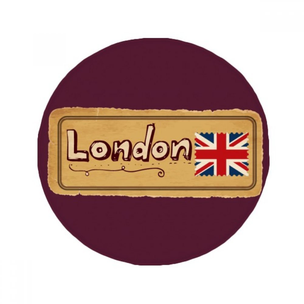 Tapis de sol Union Jack London rond anti-dérapant pour cuisine et salon 80cm multicolore