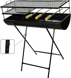 Churrasqueira Espetinho nº2 com 2 grelhas e 3 espetos - Aço carbono