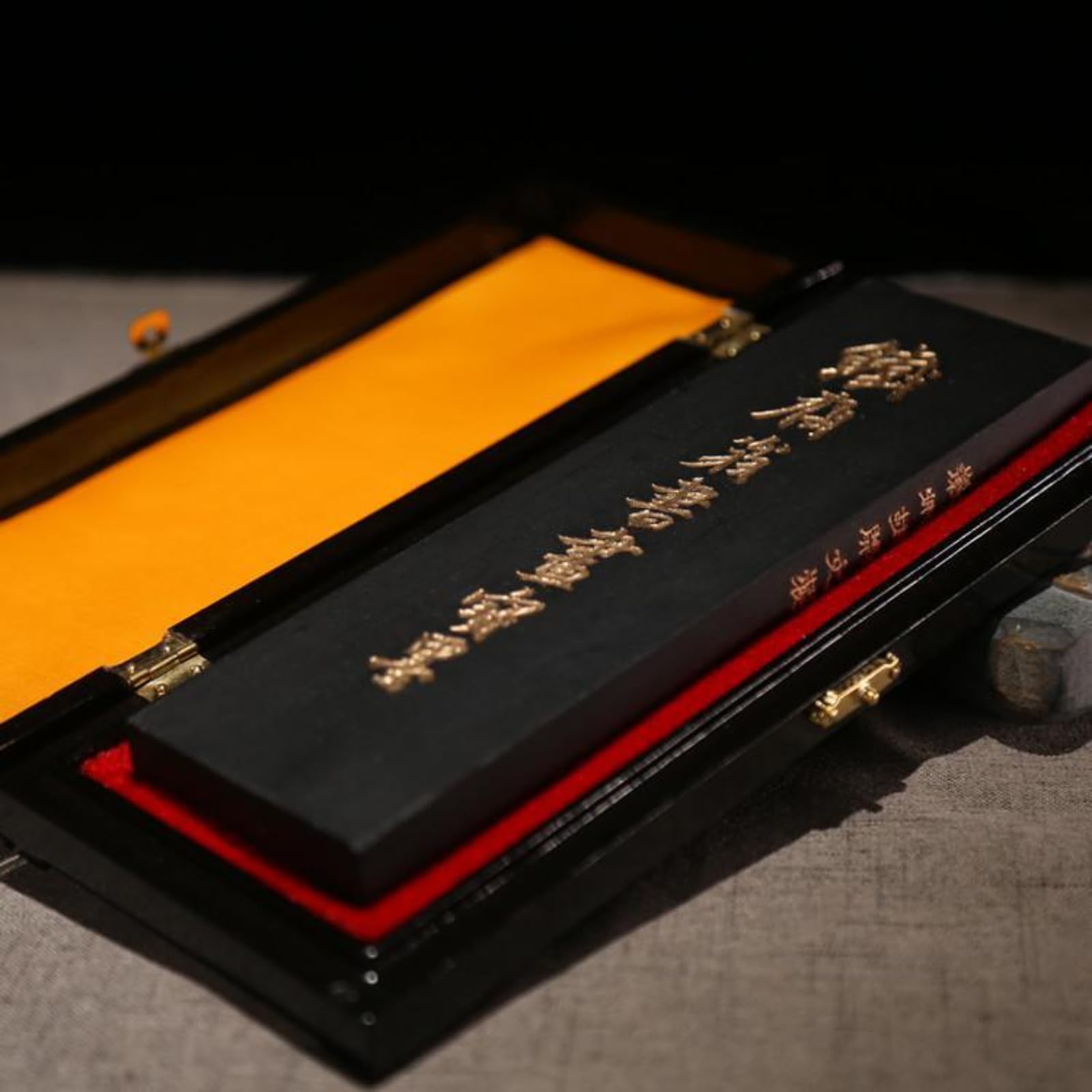 Avec coffret cadeau, bâton d'encre calligraphie, 21,2 cm, fournitures de peinture de style chinois ancien bâton d'encre
