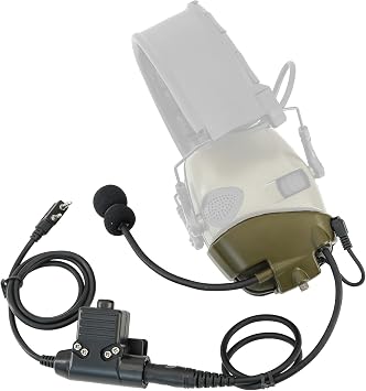Microphone&U94PTT for Howard Leight Impact Sports Noise Cancelling Headphones,HuntingArmy Green