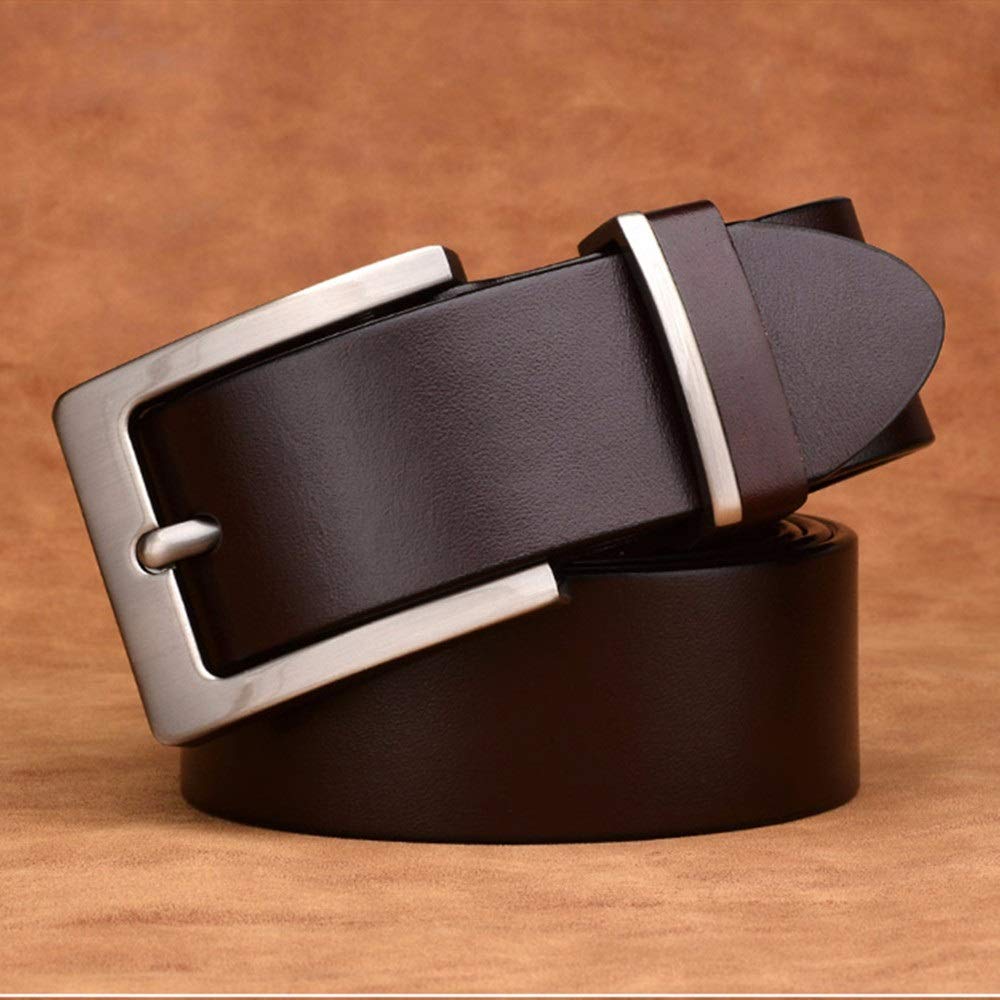 Amazon Co Jp メンズベルト メンズ革シングルクロウバックル合金ピンバックルブラックとコーヒーベルトカジュアルフォーマル多機能 衣類アクセサリー Color Coffee Size 115 Cm ホーム キッチン