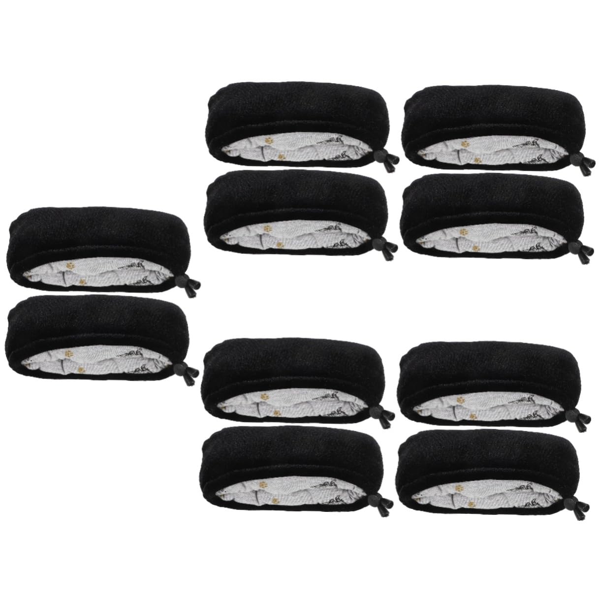 5 Pares De Muletas Para Axilas Fundas De Cojín Para Muletas Cómodas Y Gruesas Ligeras Y Reutilizables De Terciopelo Negro