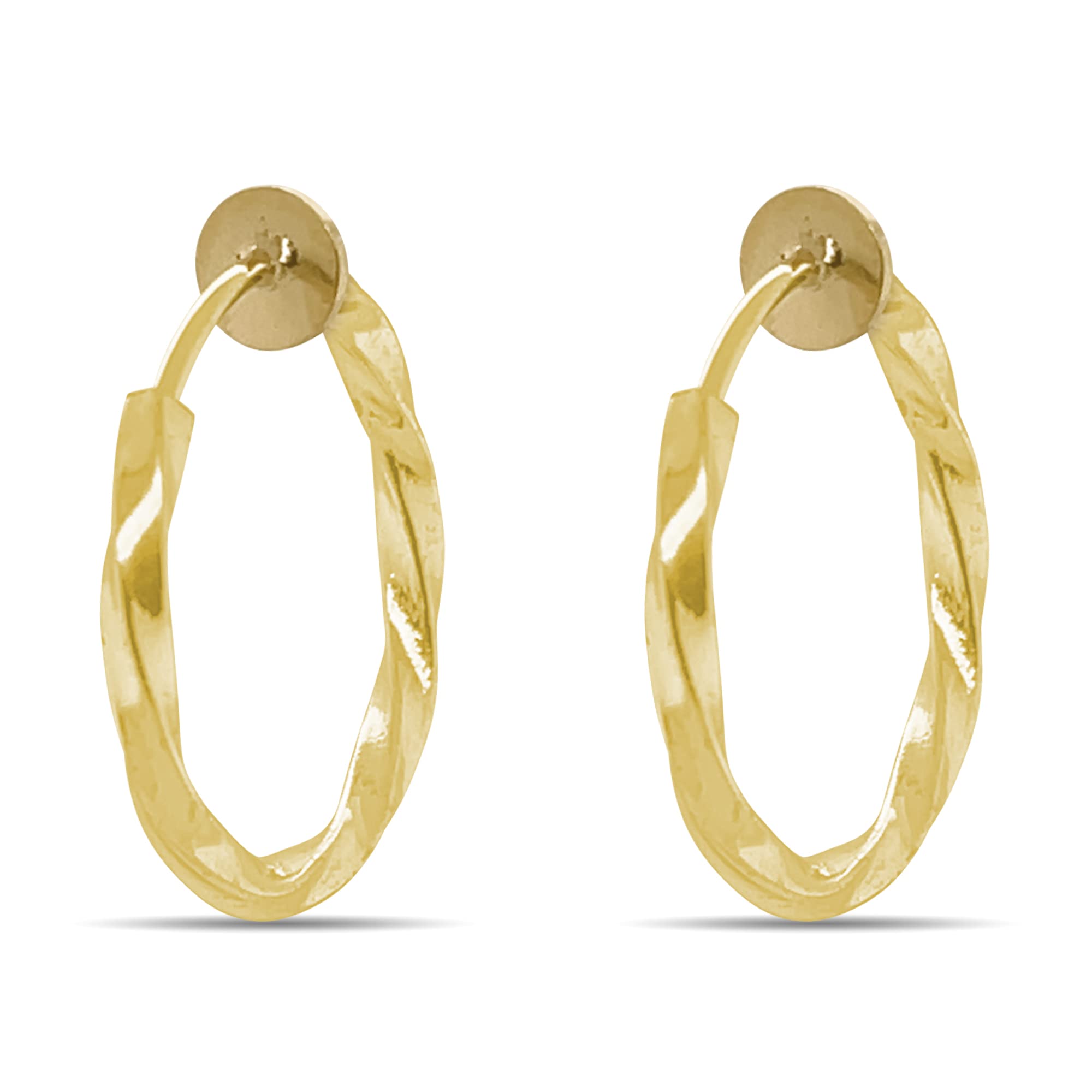 Clip On Spring Hoop Earrings for Non-Pierced Ears