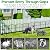 Decorative Garden Fence 17in (H) x10ft (L),Arched Rustproof Metal No Dig