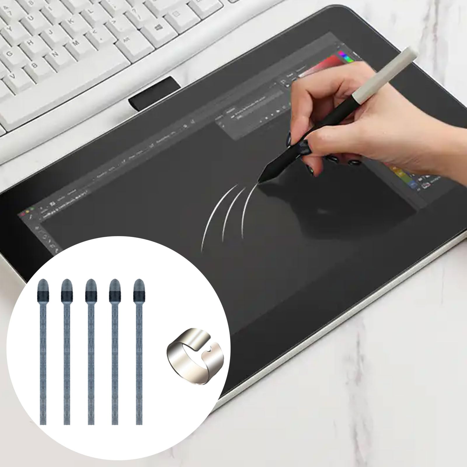 STBQHG Set of 5/10 Replacement Felts Nibs Offering Enhanceds Performances for Dtc133 Creative Professional