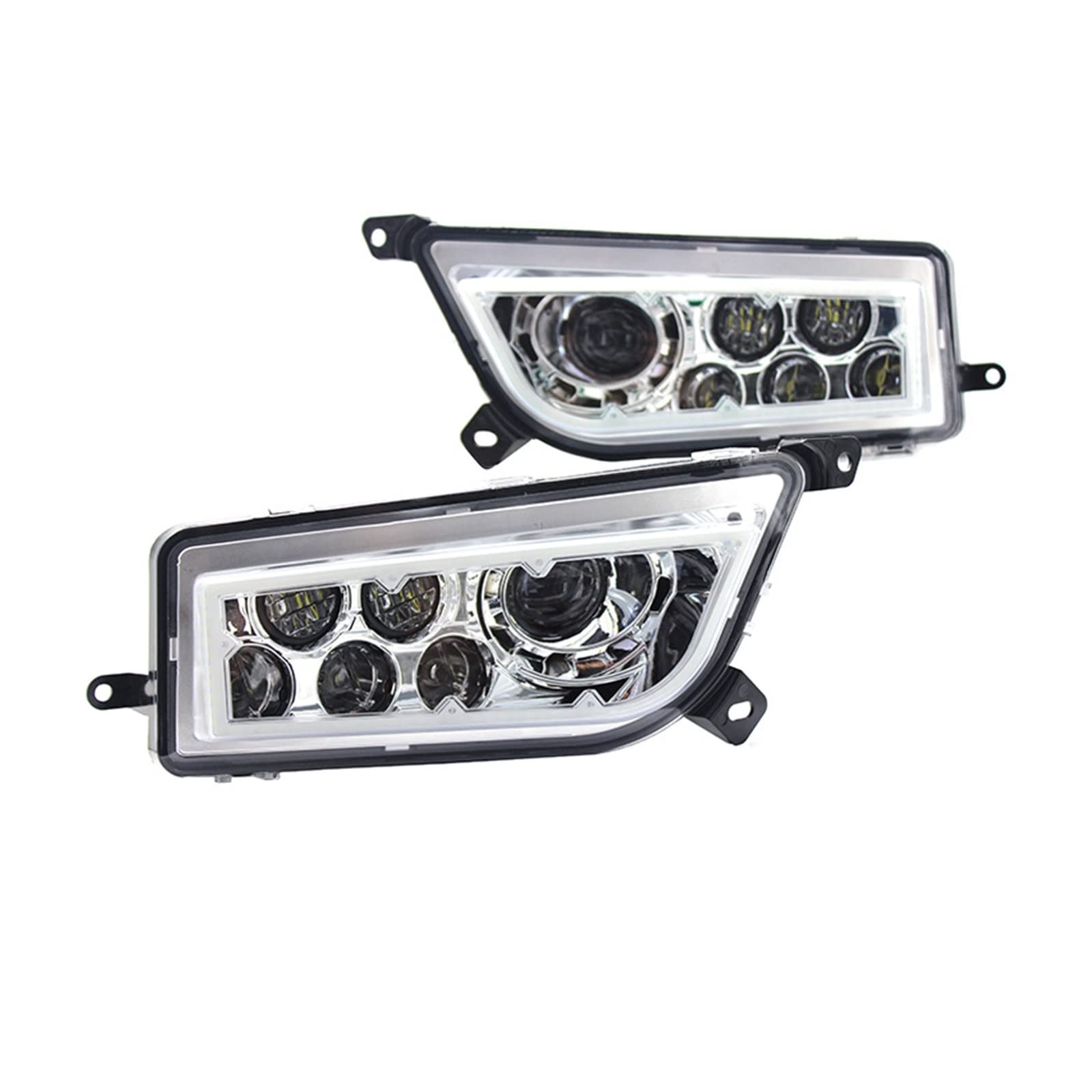 Faros LED Angel Eyes solucionan falta luz en Polaris Turbo con Halo verde 5