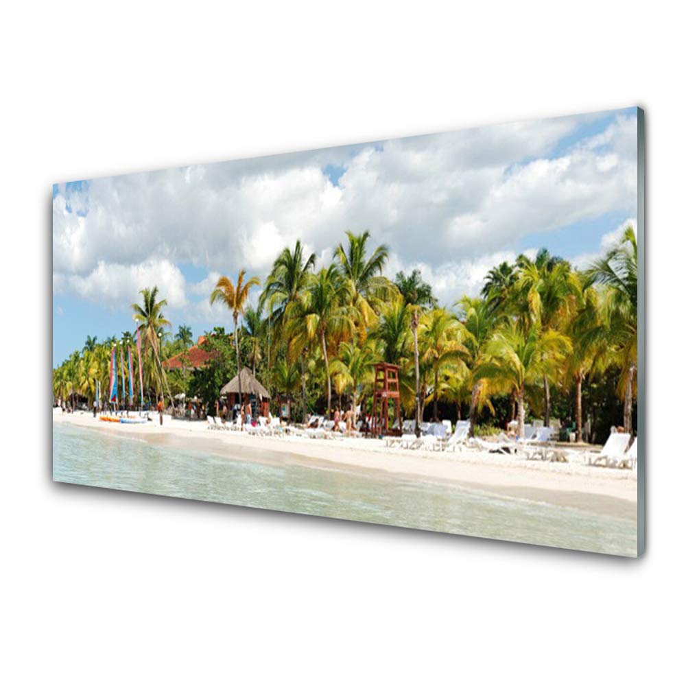 Plastique imprimés tableau mural moderne 100x50cm Palm Beach