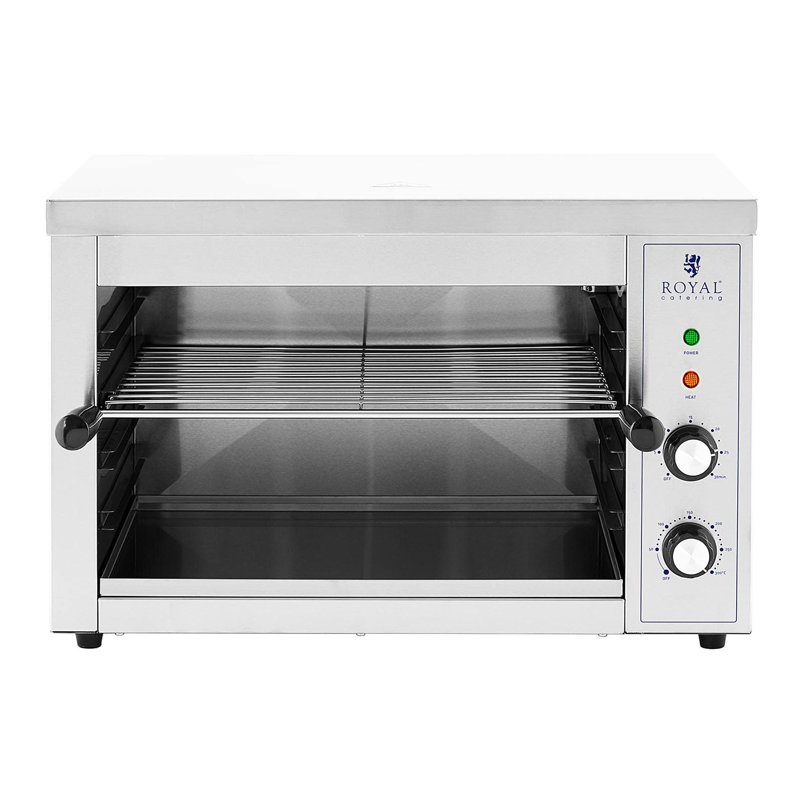 Royal Catering Horno Salamandra Tostador RCPES-380 3000 W 50-300 °C Acero inoxidable