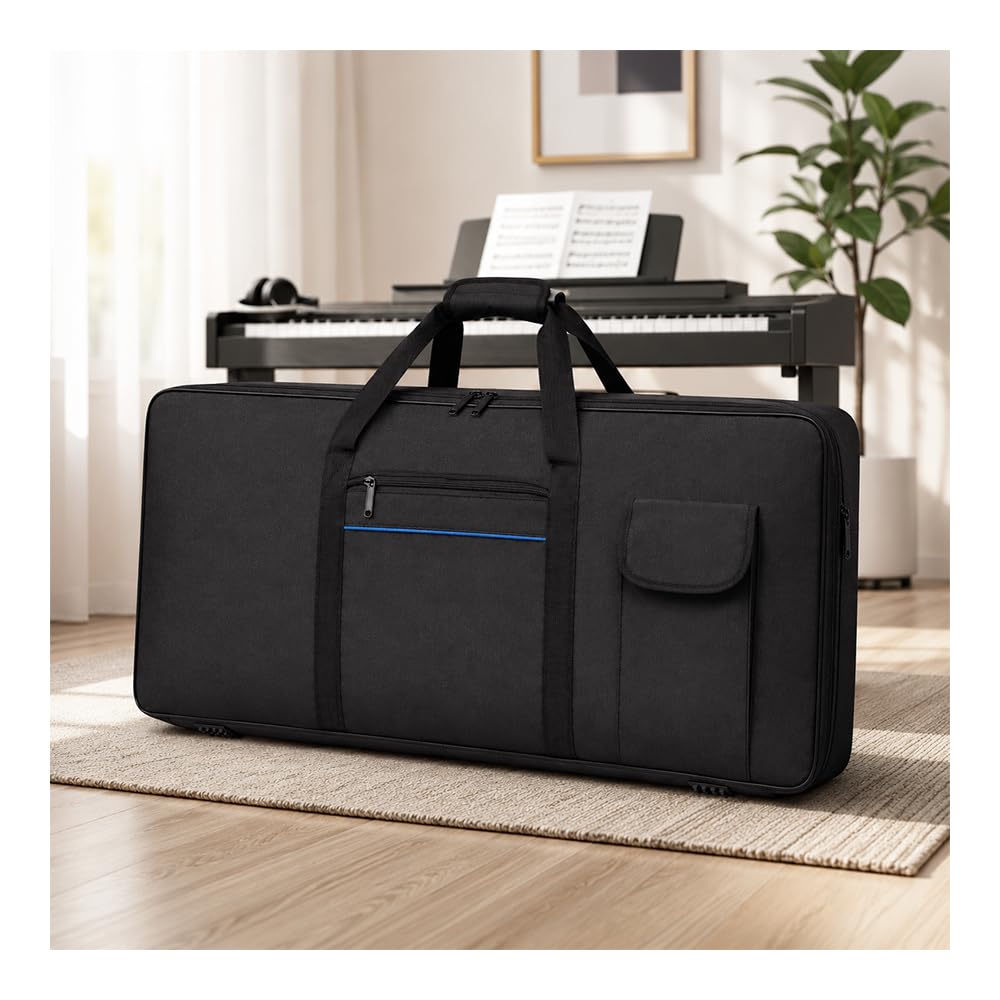 Borsa for Tastiera da 61 Tasti for Casio LK-125 2018-2026 | Custodia imbottita for tastiera elettronica a 61 tasti con maniglie e tasca portaoggetti