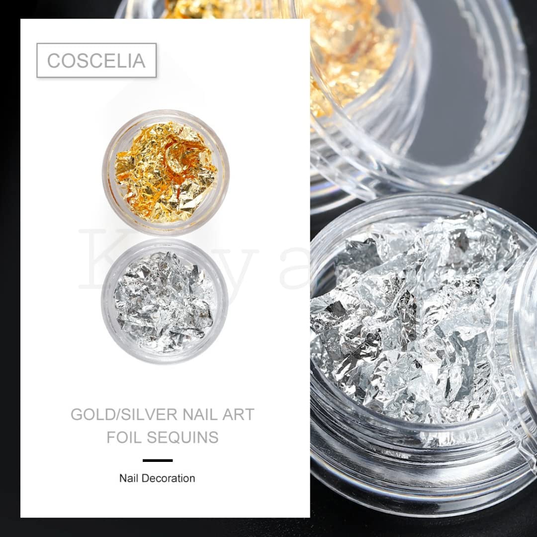 Kiyaan Nail Art Foil Paper Newest Golden Silver Designs Decorate Nail 3