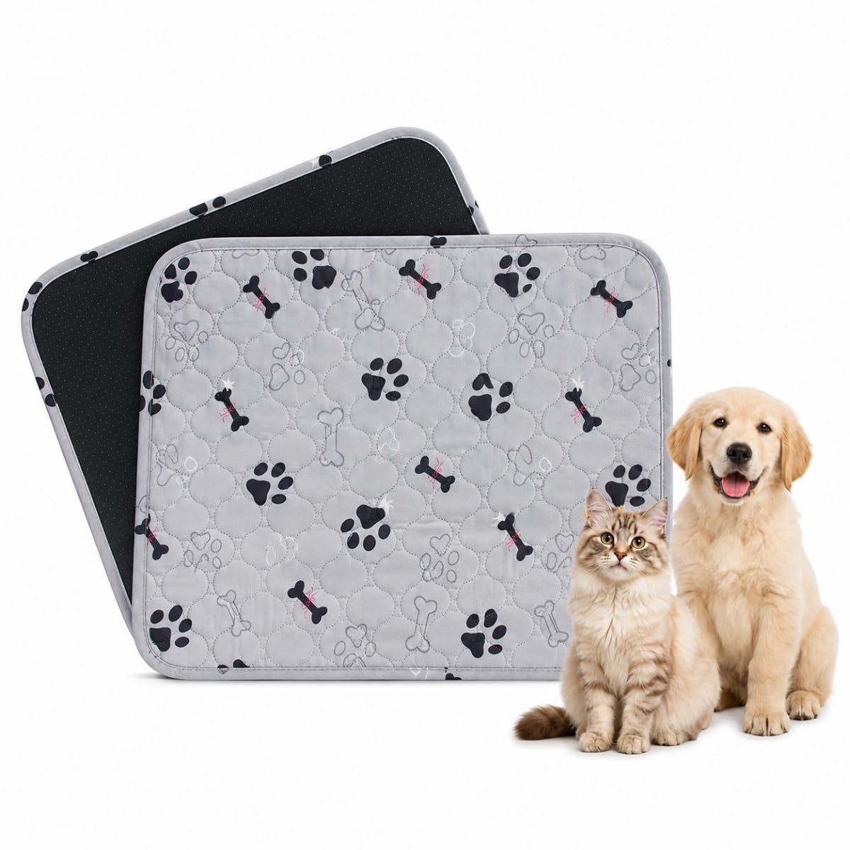Tapis educateur chien lavable 70x100cm tapis de dressage absorbant réutilisable pour chat et lapin